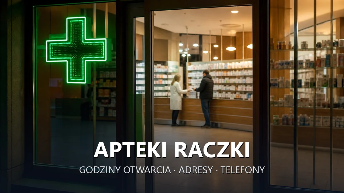 Apteki Raczki, powiat suwalski - adresy, telefony, godziny otwarcia
