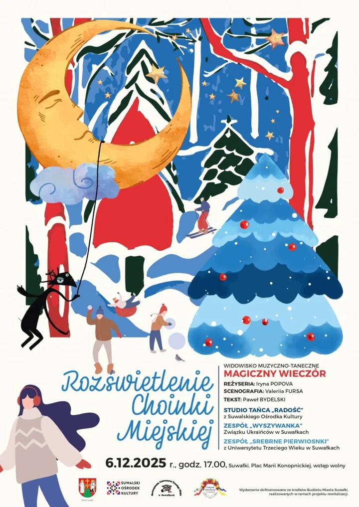 Obraz do artykułu: Rozświetlenie choinki i „Magiczny Wieczór” w Suwałkach – baśniowy początek świąt