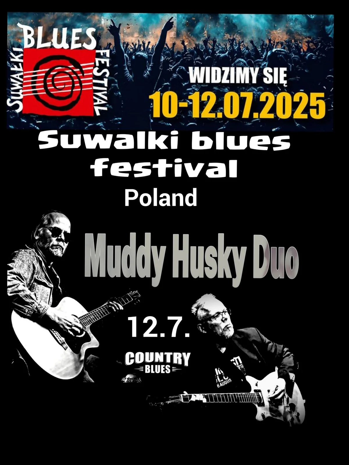 Grafika promocyjna wydarzenia Bluesowe wydarzenie muzyczne w Suwałkach w 2025 roku