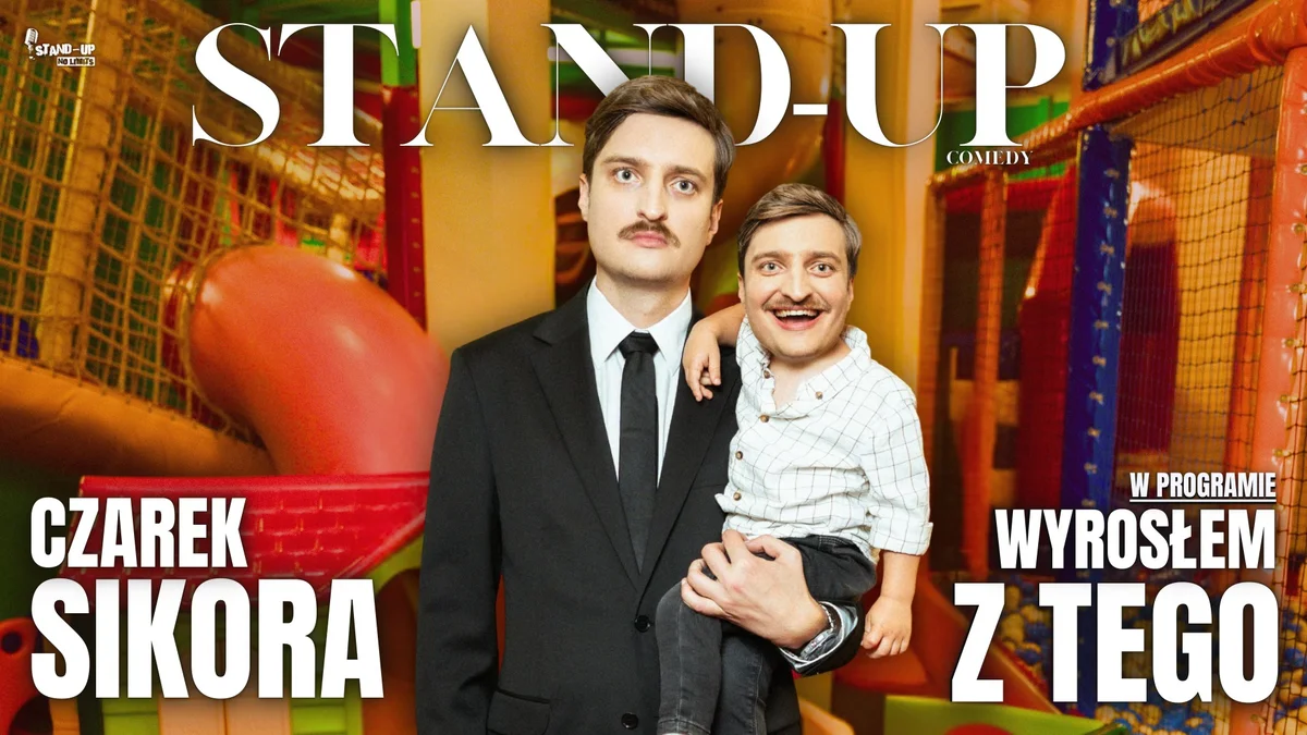 Grafika promocyjna wydarzenia Czarek Sikora — „Wyrosłem z tego” (Suwałki, 20 kwietnia 2026)