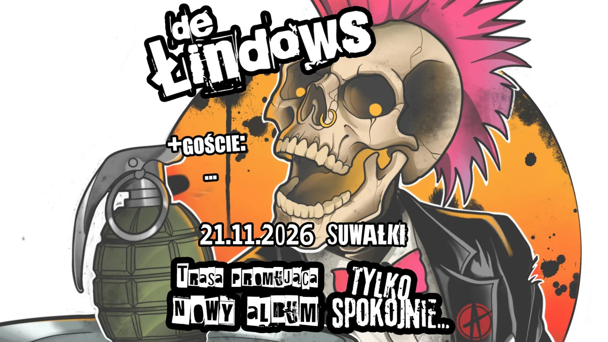 Grafika promocyjna wydarzenia De Łindows w Suwałkach