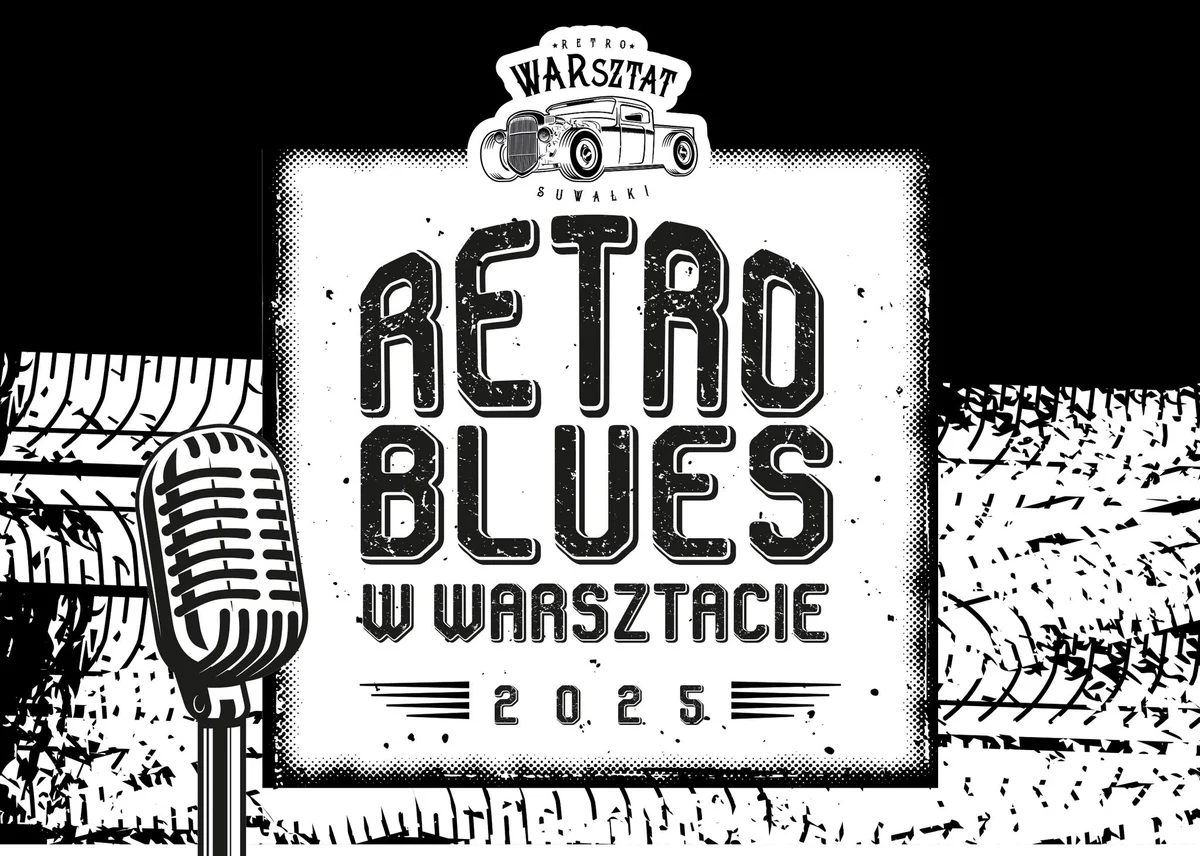 Grafika promocyjna wydarzenia Koncerty bluesowe w Suwałkach w drugiej połowie lipca 2025