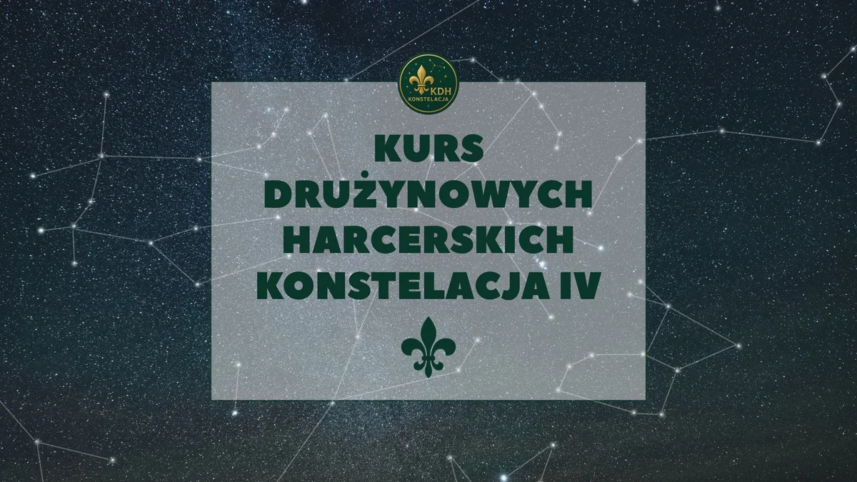 Grafika promocyjna wydarzenia Kurs dla liderów harcerskich w Suwałkach w październiku i listopadzie 2025