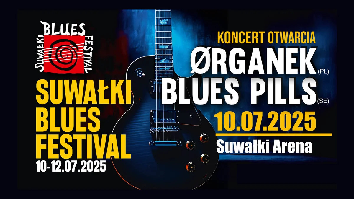 Grafika promocyjna wydarzenia Letni Festiwal Bluesowy w Suwałkach 2025