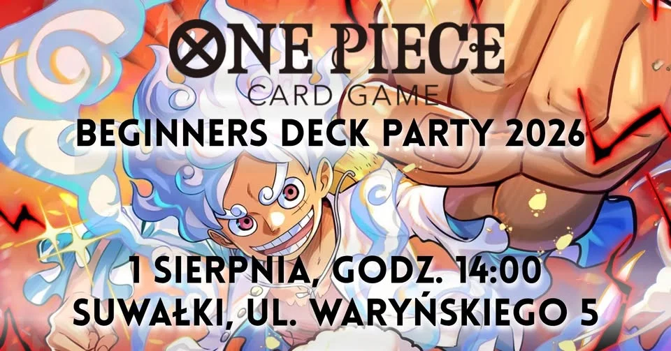 Grafika promocyjna wydarzenia One Piece - Beginners Deck Party 2026 – turniej w Suwałkach