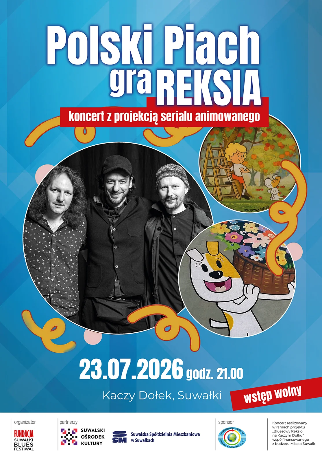 Grafika promocyjna wydarzenia Polski Piach gra Reksia