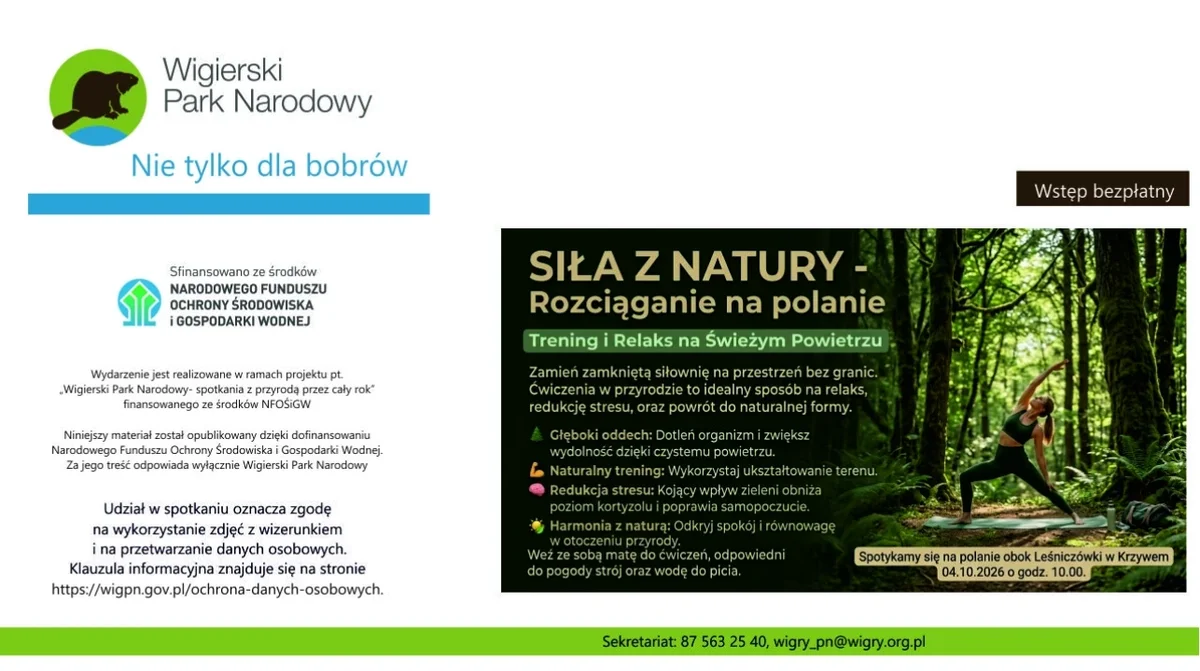 Grafika promocyjna wydarzenia Rozciąganie na polanie