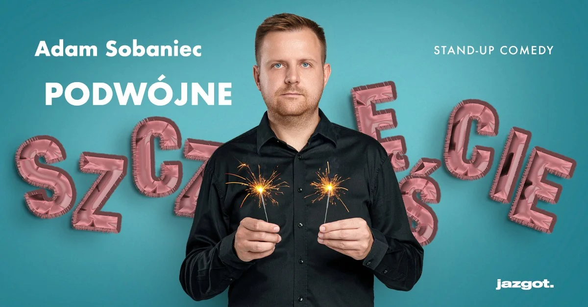 Grafika promocyjna wydarzenia Stand-up o codziennym życiu ojca z Adamem Sobaniec w Suwałkach