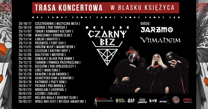 Obrazek przedstawia grafikę promocyjną wydarzenia Wieczór z folkowym rockiem i industrialem w Black Pub Komin