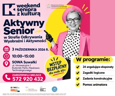 Grafika promocyjna wydarzenia Aktywny Senior