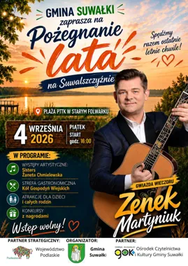 Grafika promocyjna wydarzenia Pożegnanie lata na Suwalszczyźnie