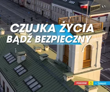 Grafika promocyjna wydarzenia Przyjdź i otrzymaj darmową czujkę czadu i dymu