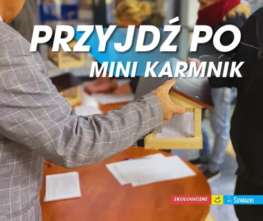 Grafika promocyjna wydarzenia Rozdawanie 100 mini karmników