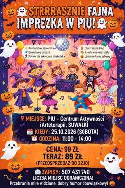 Grafika promocyjna wydarzenia PIU: Strasznie fajna imprezka