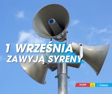 Grafika promocyjna wydarzenia Uruchomienie syren alarmowych w dniu 1 września 2026 r.