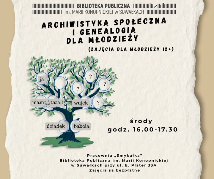 Rodzinne tajemnice pod lupą. Suwalska biblioteka zaprasza młodzież