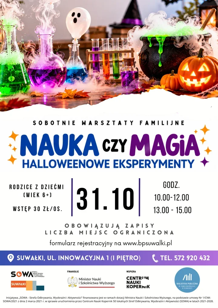 Halloweenowe eksperymenty w Suwałkach - nauka spotka magię