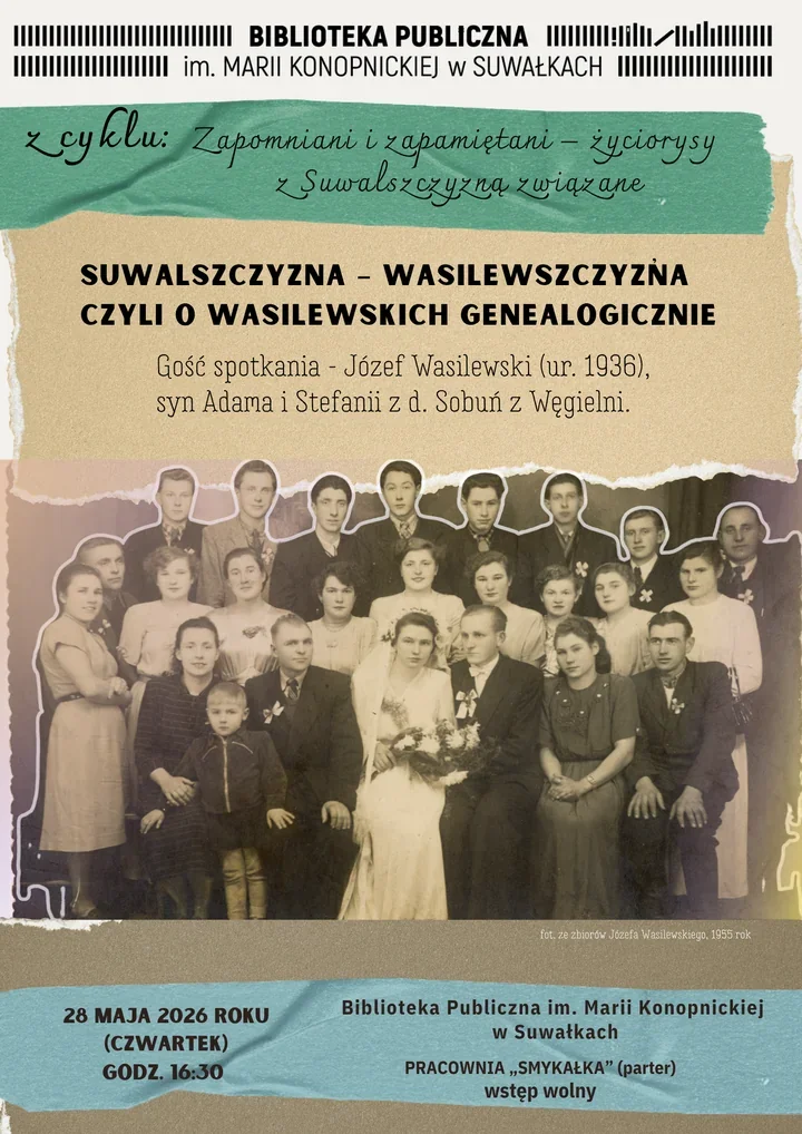 Wasilewscy na pierwszym planie - suwalska biblioteka sięga po rodzinne ślady