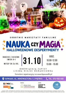 Halloweenowe eksperymenty w Suwałkach - nauka spotka magię