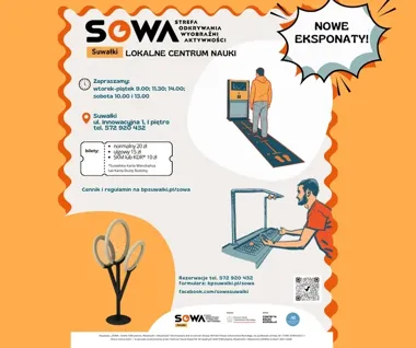 SOWA w Suwałkach rozwinęła skrzydła - nowe eksponaty już kuszą do zabawy