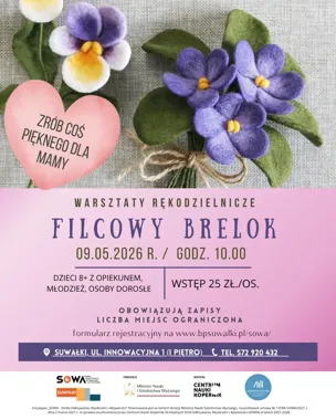 Filcowy brelok w Suwałkach - prezent na Dzień Matki zrobisz własnymi rękami