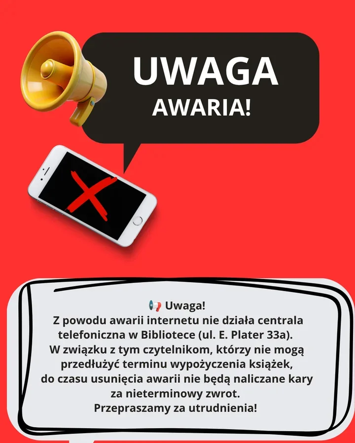 Awaria internetu w suwalskiej bibliotece. Książki bez naliczonych kar