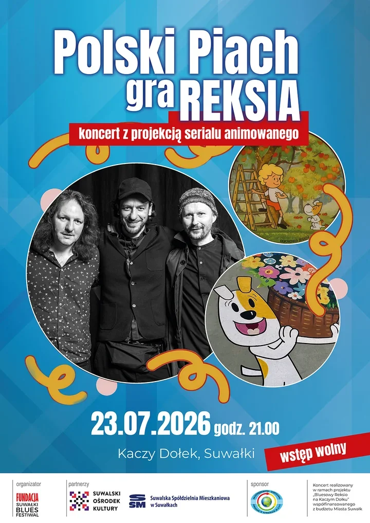 Sześć odcinków Reksia i muzyka na żywo. Seans pod suwalskim niebem