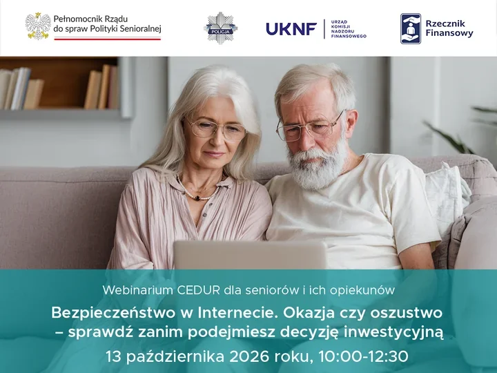 Fałszywe inwestycje pod lupą. Seniorzy z Suwałk mogą dołączyć do webinarium
