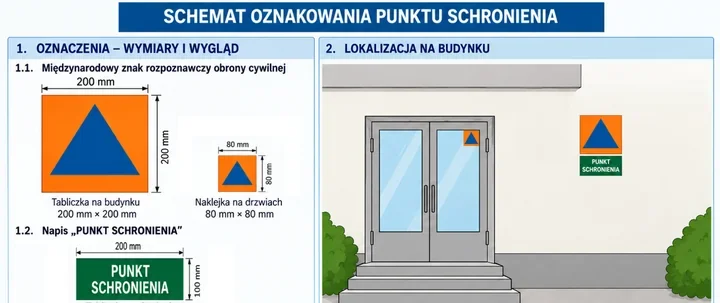 Nowe oznaczenia punktów schronienia w Suwałkach. Strażacy przypominają o obowiązku