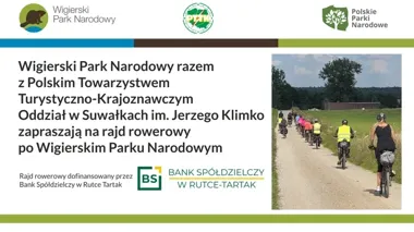 Rowerowy rajd przez Wigierski Park. Trasa liczy 32 kilometry